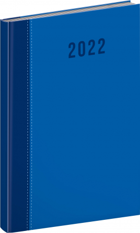 Týždenný diár Cambio Classic 2022, modrý, 15 × 21 cm