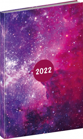 Týždenný diár Cambio Fun 2022, Galaxy, 15 × 21 cm