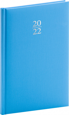 Týždenný diár Capys 2022, svetlomodrý, 15 × 21 cm