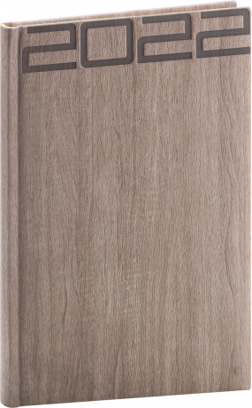 Týždenný diár Forest 2022, hnedý, 15 × 21 cm