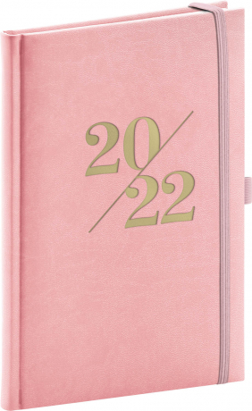 Týždenný diár Vivella Fun 2022, ružový, 15 × 21 cm
