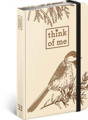 Týždenný diár Vtáky – Think of me 2022, 11 × 16 cm