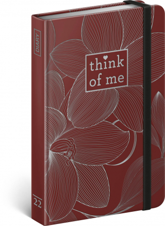 Týždenný diár Kvety – Think of me 2022, 11 × 16 cm