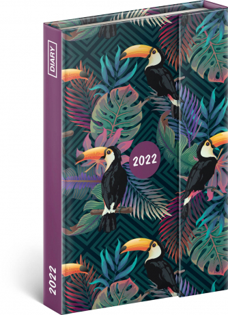 Týždenný magnetický diár Tropical 2022, 11 × 16 cm