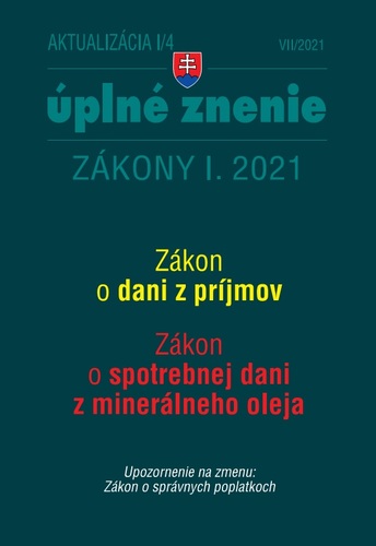Zákony 2021 I aktualizácia I 4 - daňové a účtovné zákony