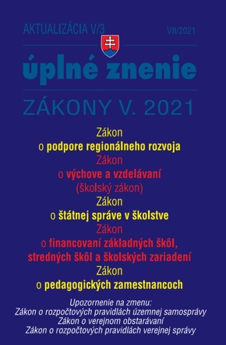 Zákony 2021 V aktualizácia V 3 - štátna služba