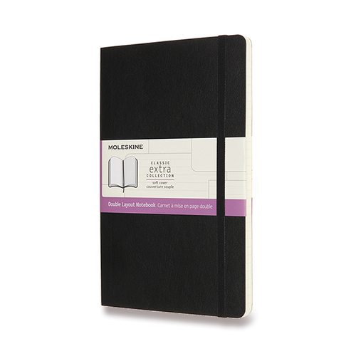 Zápisník MOLESKINE mäkký linajk-čistý čierný L
