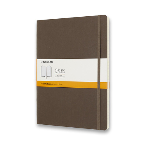 Zápisník MOLESKINE mäkký linajkový khaki XL