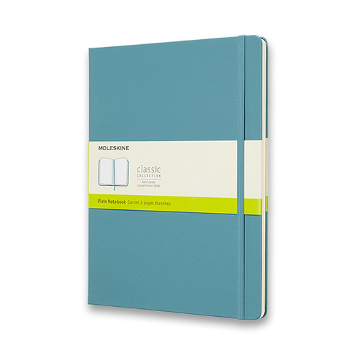 Zápisník MOLESKINE tvrdý čistý tyrkysový XL