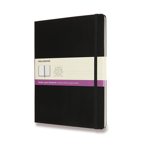 Zápisník MOLESKINE tvrdý linajk-čistý čierný XL