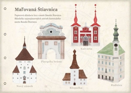 Maľovaná Štiavnica - 3D papierové skladačky o meste Banská Štiavnica