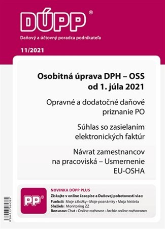 DUPP 11/2021 Osobitná úprava DPH - OSS od 1.júla 2021