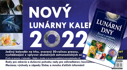 Nový Lunárny kalendár 2022 + Kniha Lunární dny
