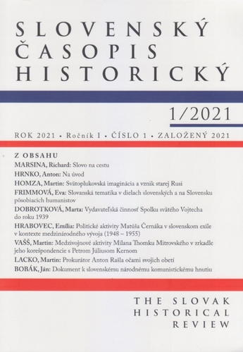 Slovenský časopis historický 1/2021