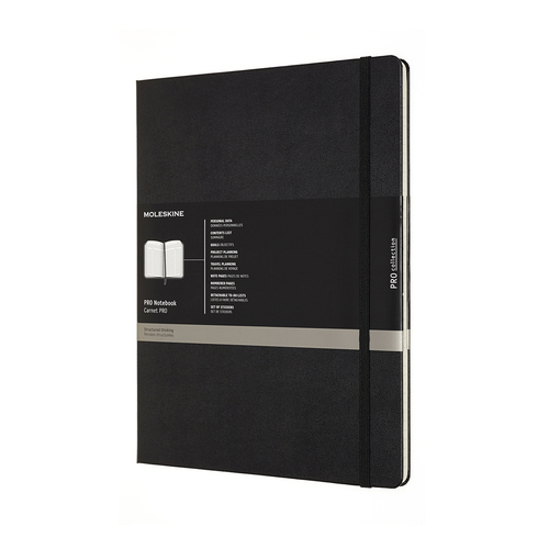 Zápisník MOLESKINE Professional tvrdý čierny XXL