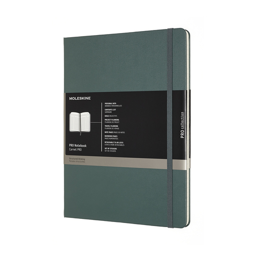 Zápisník MOLESKINE Professional tvrdý tm.zelený XL