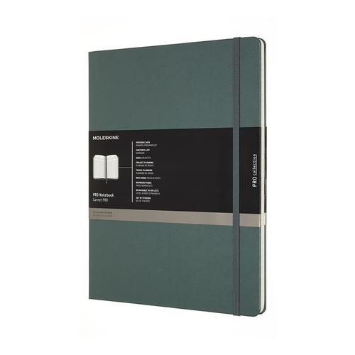Zápisník MOLESKINE Professional tvrdý tm.zelenýXXL
