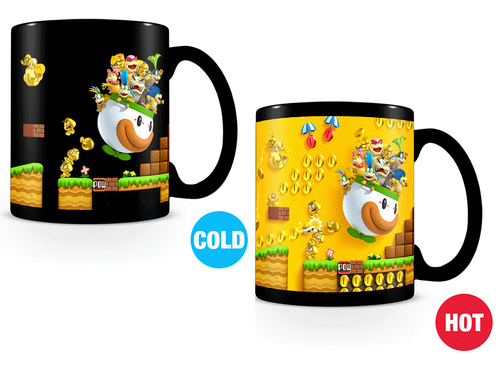 Super Mario (Gold coin rush) hrnček - meniaci 315 ml