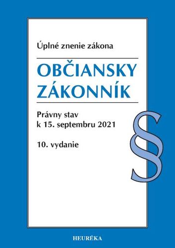 Občiansky zákonník. Úzz, 10. vydanie 9/2021