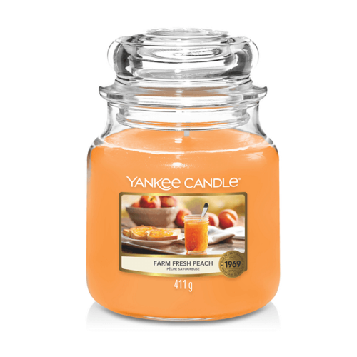 Yankee candle sviečka stredná Farm fresh peach