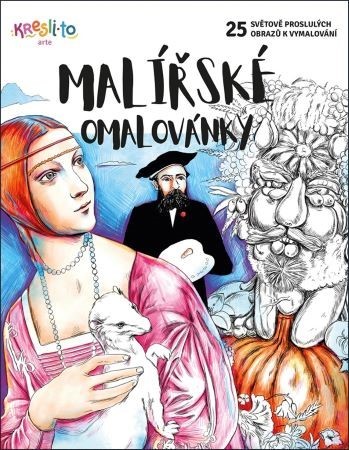 Kniha Malířské omalovánky: 25 světově proslulých obrazů