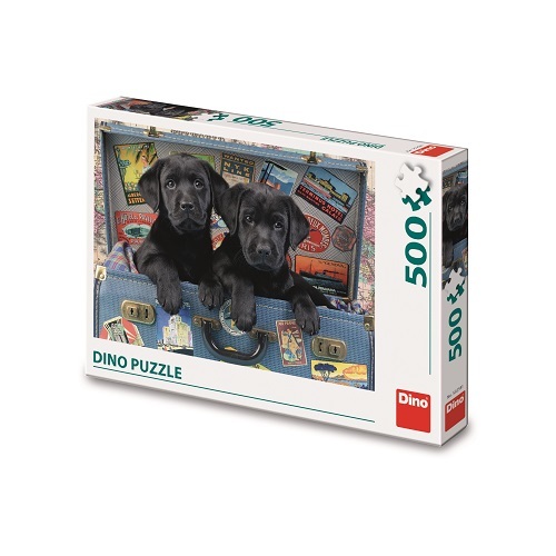 Dino Toys Puzzle Šteniatka v kufri 500 Dino