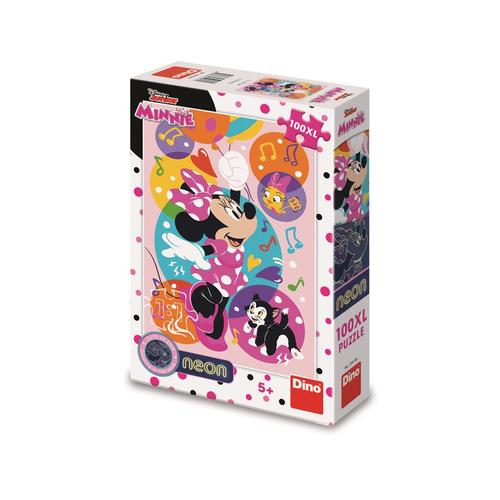 Kniha Puzzle 100XL Minnie neon