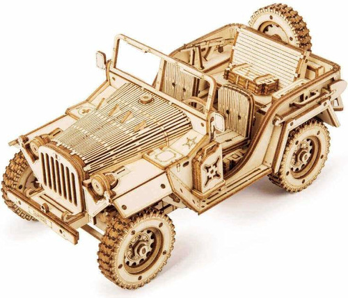 3D Creative Drevené 3D puzzle Vojenské terénne auto