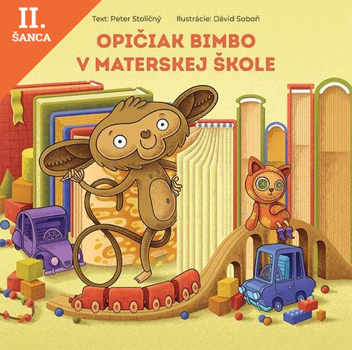 Lacná kniha Opičiak Bimbo v materskej škole  - leporelo