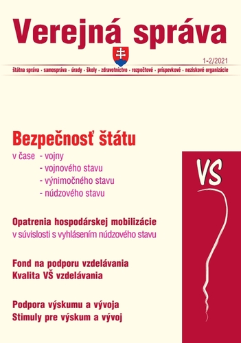 Kniha VS 1-2/2021 Bezpečnosť štátu počas núdzového stavu