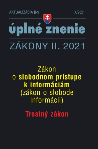 Zákony 2021 II aktualizácia II 9 - Trestný zákon - Kolektív autorov
