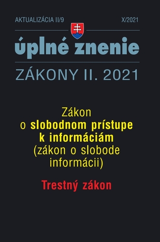 Zákony 2021 II aktualizácia II 9 - Trestný zákon - Kolektív autorov