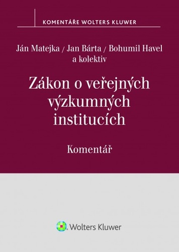 Kniha Zákon o veřejných výzkumných institucích
