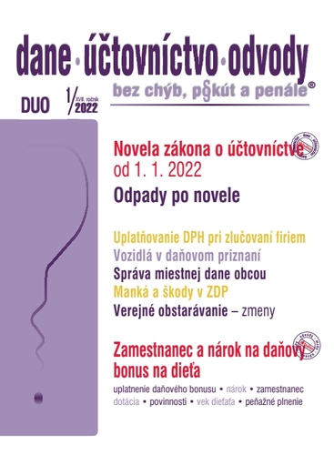 DUO 1/2022 – Novela zákona o účtovníctve, Odpady po novom