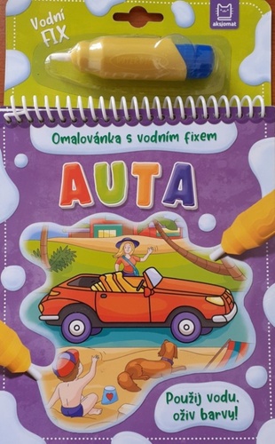Kniha Auta - Omalovánka s vodním fixem