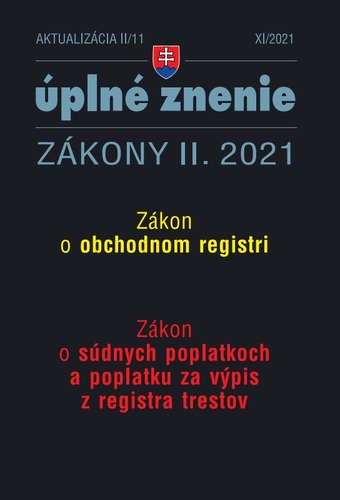 Kniha Aktualizácia II/11 2021 Obchodný register