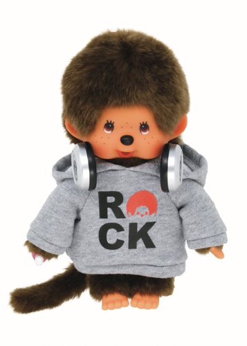 Mončiči chlapec v mikine so slúchadlami 20cm