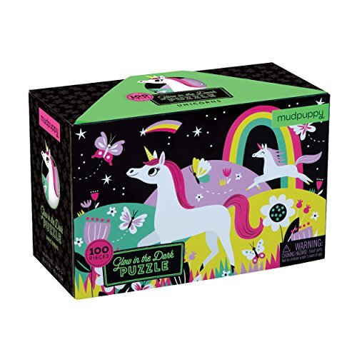 Puzzle svietiace v tme Jednorožce 100 Mudpuppy