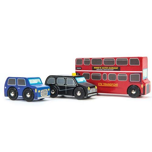 Set drevených autíčok Malý Londýn