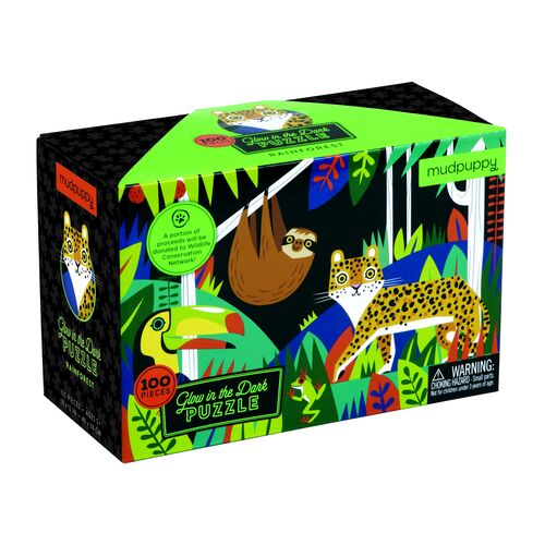 Puzzle svietiace v tme Dažďový prales 100 Mudpuppy