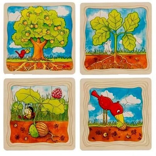 Vývojové dřevěné puzzle Strom