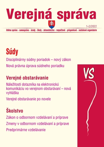 Verejná správa 1-2/2022 – Odborné vzdelávanie a príprava, Verejné obstarávanie