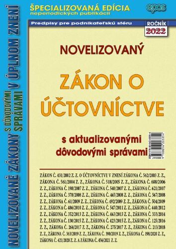 Novelizovaný Zákon o účtovníctve 3/2022