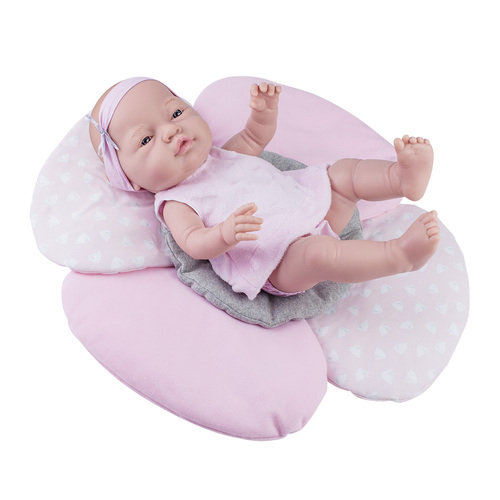 Bábätko Los Bebitos dievčatko s kvetinovým vankúšom 36cm