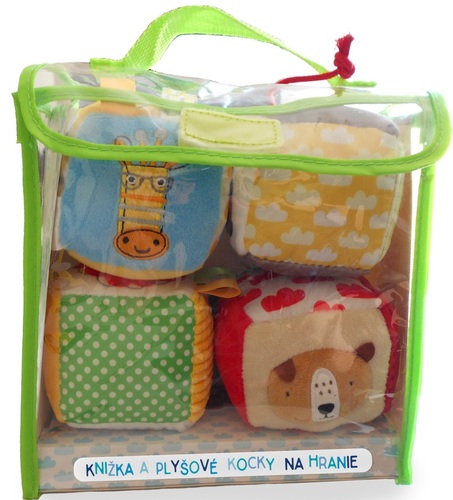 Kniha Knižka a plyšové kocky na hranie Zvieratá z divočiny