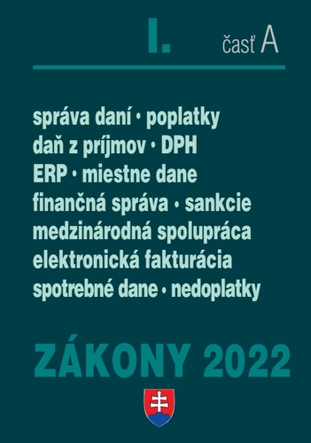 Kniha Zákony I-A/2022 – daňové zákony