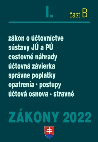 Kniha Zákony I-B/2022 – účtovné zákony