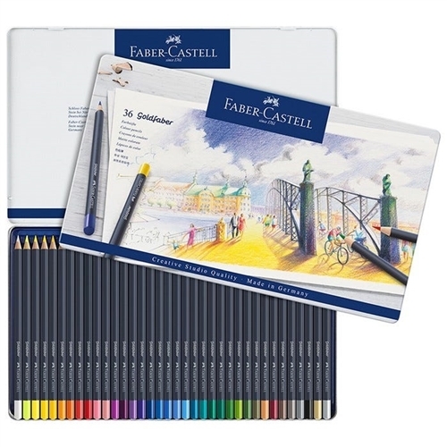 Pastelky Faber-Castell Goldfaber plechová krabička 36 ks