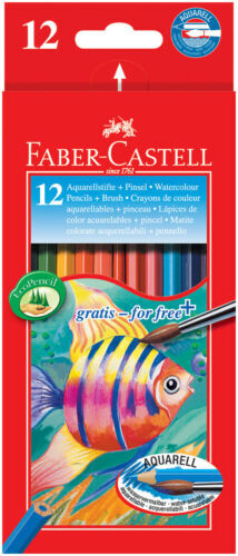 Faber-Castell Akvarelové Pastelky Faber-Castell 12 ks + štetec