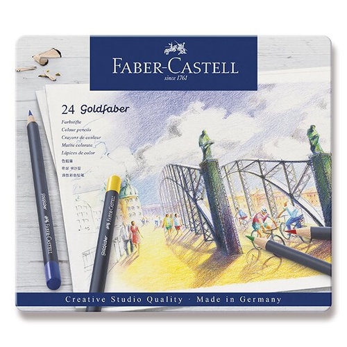 Pastelky Faber-Castell Goldfaber plechová krabička 24 ks